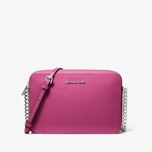 Jet Set Large Saffiano Leather Crossbody Bag